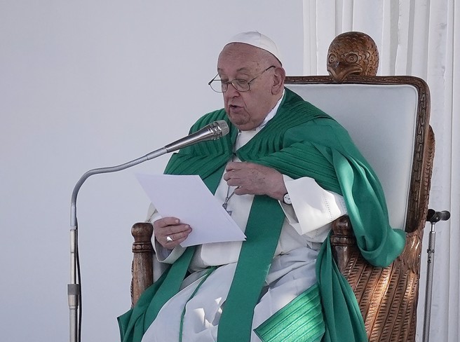 教宗方濟各（Pope Francis）目前正在巴布亞紐幾內亞訪問。（美聯社）