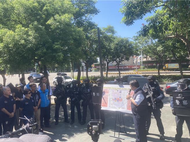 「Red Bull Showrun Taichung」28日将登场，台中市保安警察大队特勤中队负责现场反恐维安工作，比照去年WBC世界棒球经典赛的安全规格提升维安级别，全面加强装备与训练。（中市保大提供／潘虹恩台中传真）