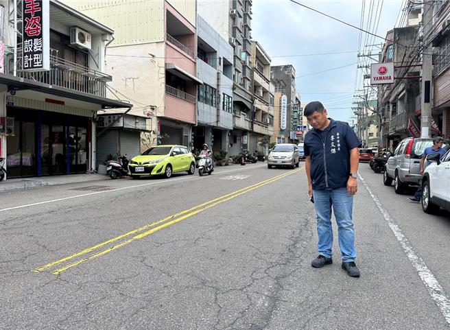 李文傑希望爭取改善道路。（李文傑提供／李京昇台中傳真）