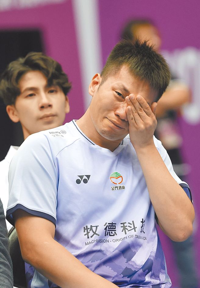 李洋在感恩会激动落泪。（图／中时资料照）