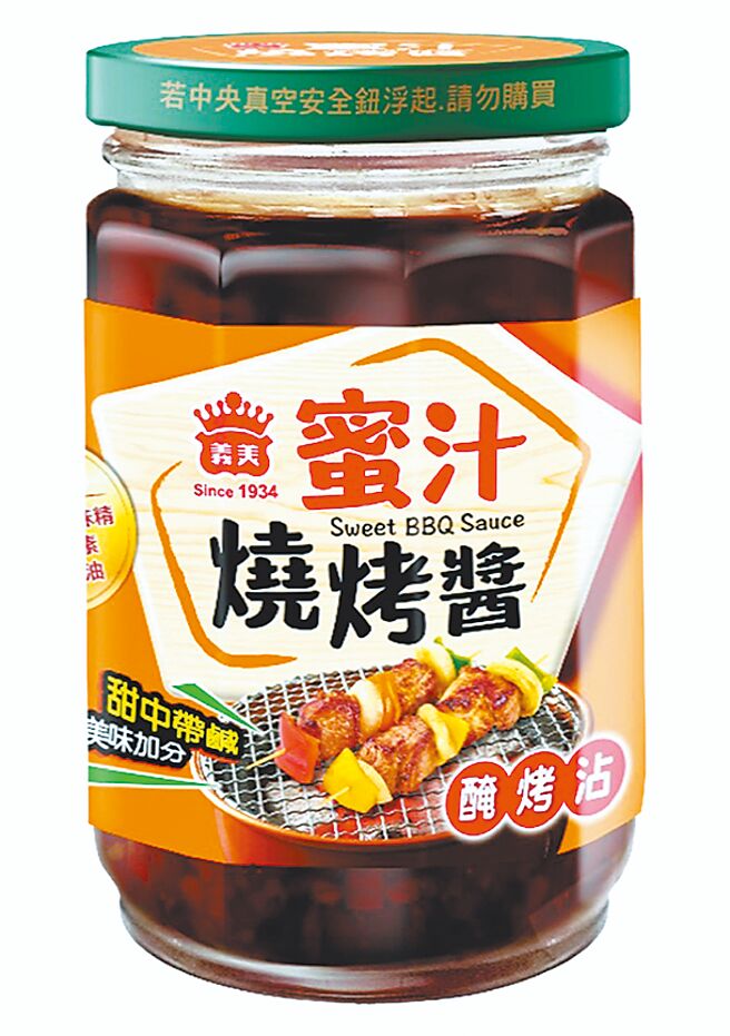 全联义美蜜汁烧烤酱，单瓶72元、2瓶138元。（全联提供）