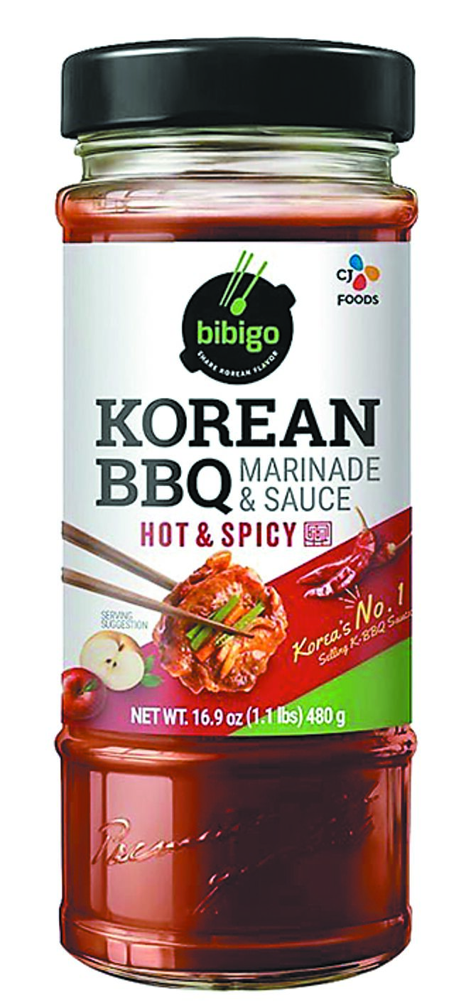 家乐福CJ bibigo韩式腌烤肉酱系列，原价159元、特价129元。（家乐福提供）