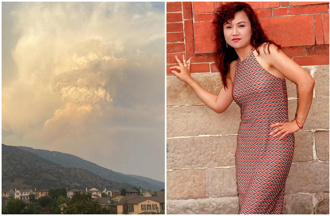 资深女星PO火烧山照片 「希望快灭掉」 网友喊话：还是回台湾吧