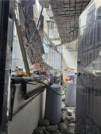 三重海砂屋天花板崩落砸傷6旬婦 工務局擬強制住戶搬走