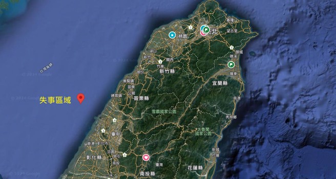 戰機失事地點。 (翻攝 Google Maps)