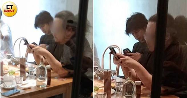 陳柏霖頂著一頭亂髮現身台北市內湖區知名早午餐店。（圖／讀者提供）