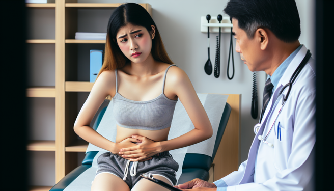 不清洁肚脐或清洁肚脐过程太用力，都可能引发肚子痛。（AI示意图）