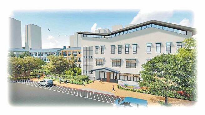 板桥浮洲旗舰型非营利幼儿园规画招收约400名幼生，因工程二度流标，新北市教育局追加1.6亿余元预算、增至近5.5亿元，力拚顺利发包。图为校舍模拟图。（新北市教育局提供／陈慰慈新北传真）