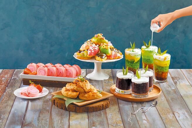 新北最高「50楼Cafe」自助餐厅，邀请印尼籍主厨Indra Kusuma规画菜单，推出期间限定「印尼美食录」。（Mega50餐饮及宴会提供）