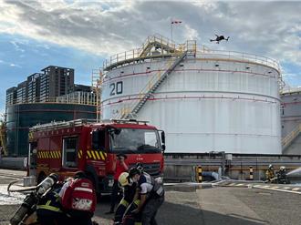 模擬無人機攻擊中油油槽！高雄軍警消聯合演練場面逼真