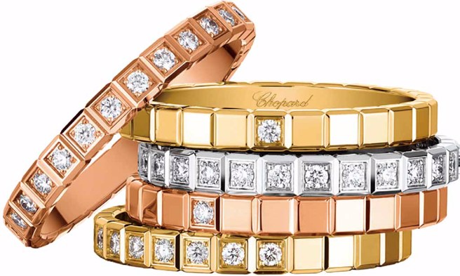 Ice Cube經典單環戒指，以純粹型態釋放型意光芒。（CHOPARD提供）