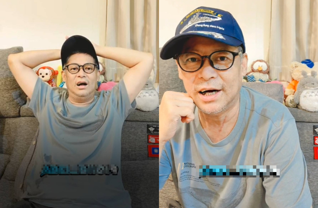 汪建民罹癌后， 曾开直播露脸，面露憔悴。（图／翻摄自脸书 @汪建民）