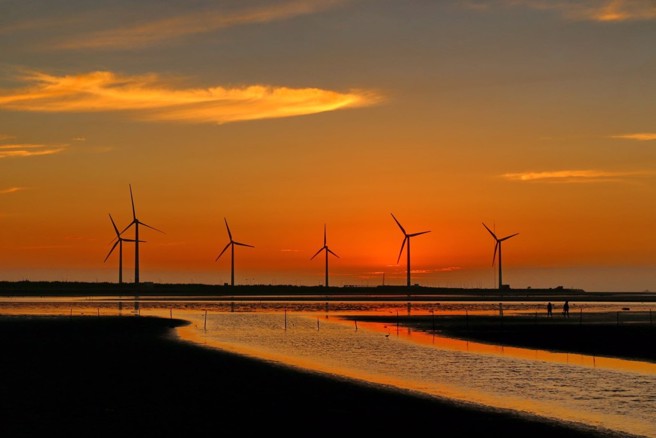 国家级湿地台中高美湿地。（ 资料照）