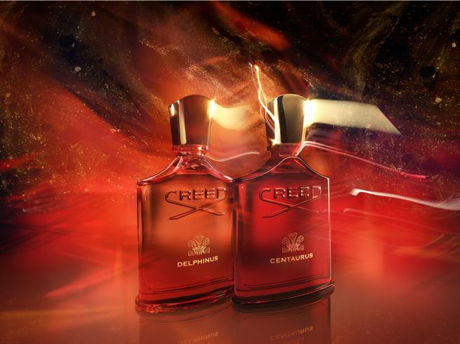 以宇宙星空、海豚星與半人馬星座命名的Creed新香，不止有故事，香味也獨特。（Creed提供／黃唯淯台北傳真）