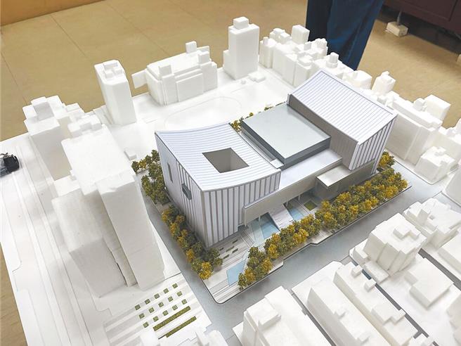 台北市音乐与图书中心工程多次流标，台北市文化局表示，近期分标后第2次工程若流标，将举行检讨会议。图为音图中心模型。（本报资料照片）