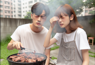 中秋烤肉险失明 铁丝吹入眼用手揉 肿如核桃急救医