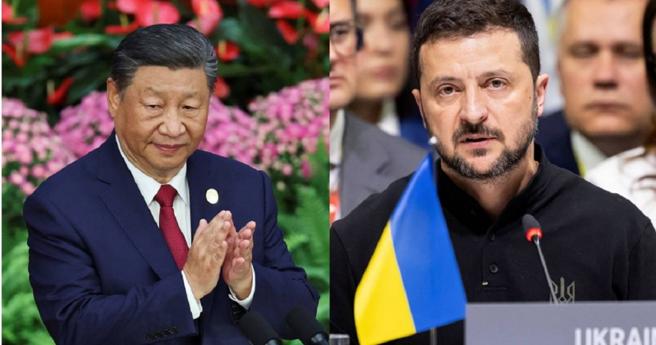 烏克蘭代表在北京香山論壇中，透露習近平與澤倫斯基10月可能會見面。（合成圖／達志／路透社）