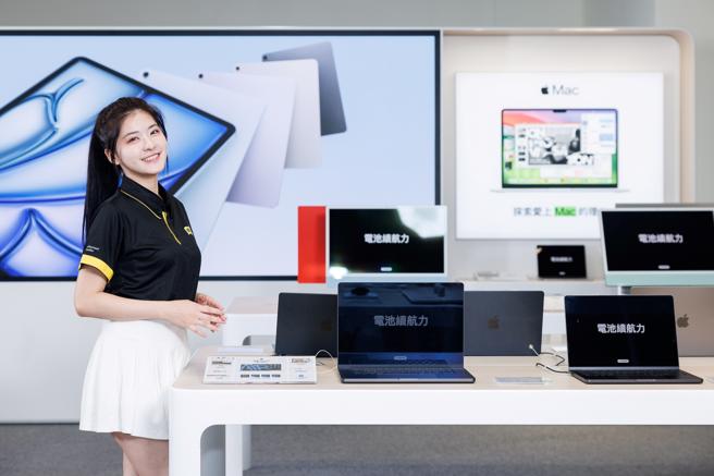 台灣首家Apple Shop 3.0於燦坤內湖旗艦店開幕。（燦坤提供）