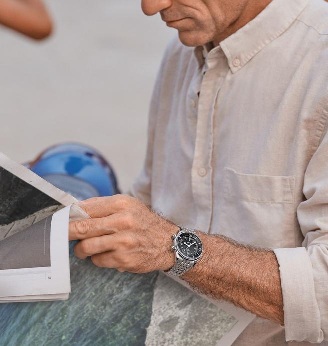 浪琴表今年主打的Legend Diver潛水表，既優雅又兼具運動時尚，是款允文允武的潛水表。（Longines提供）