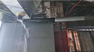 台中午後炸雨彈！ 第三市場傳出天花板坍塌、管線爆裂