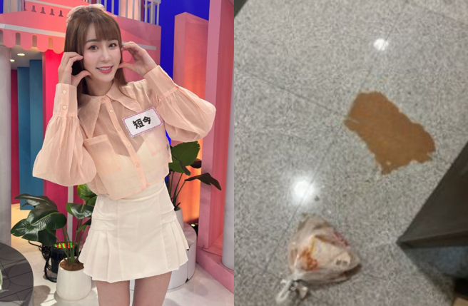 短今遇外送员把餐点挂门把上。（图／IG@sammie_923）