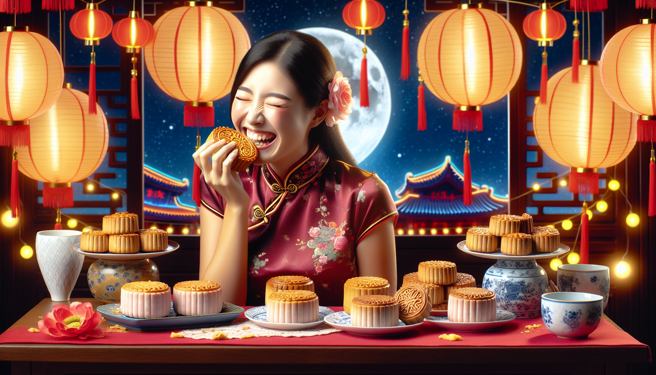 命理師指出，豬、牛、龍、鼠4生肖中秋不怕狂吃，反而越胖財運越好。（示意圖：AI生成）