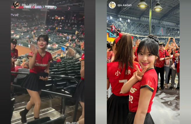 李多慧首登美国大联盟粉丝抢拍。（图／IG@le_dahye）