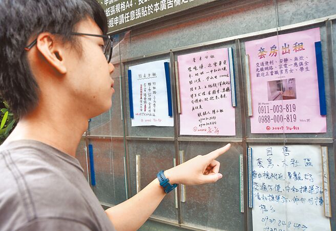 行政院消保處近日查核大專校院周邊的100份租屋契約，其中有57份租賃契約不合格。圖為示意圖。（本報資料照片）