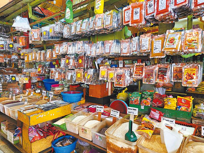 古晉市區印度街的香料店鋪。（馬來西亞觀光局提供）