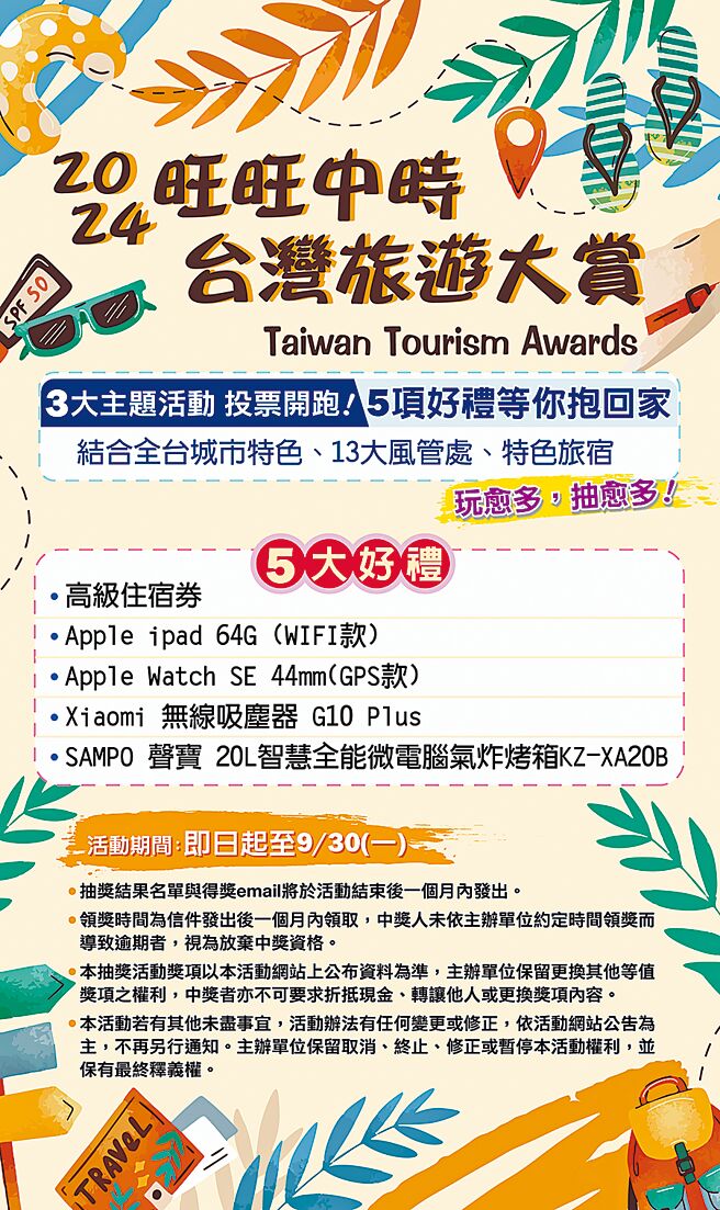 旺旺中時台灣旅遊大賞提供。