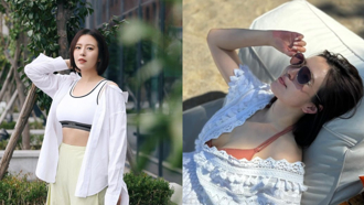 刘品言烤肉太热狂脱！仅剩「细肩背心」1弯腰掉出深沟全网看晕