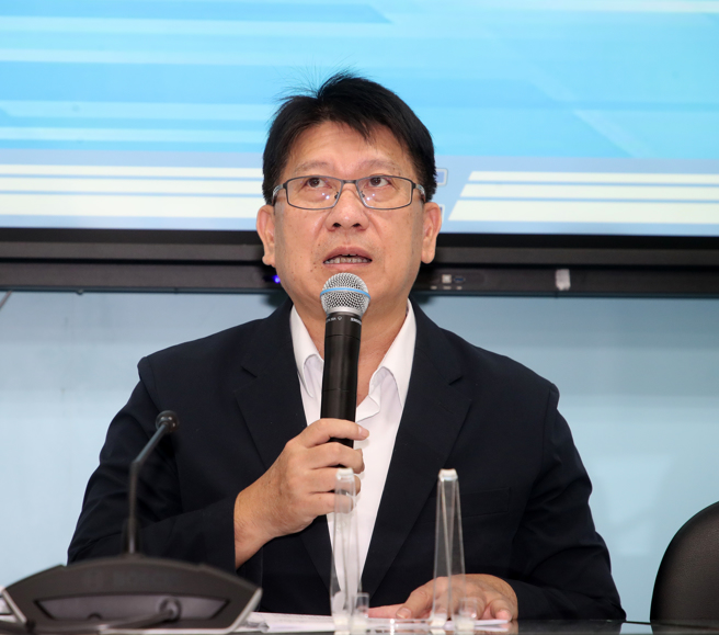 國民黨立法院黨團書記長林思銘（見圖）16日召開「時事回應」記者會。（劉宗龍攝）