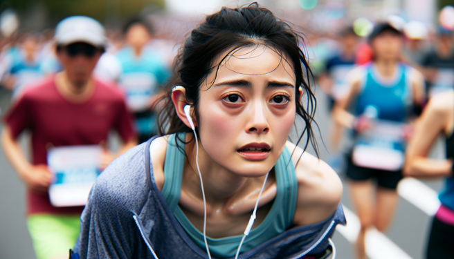 跑馬拉松要量力而為，若產生熱衰竭，可能會留下傷害腦部的後遺症。（AI示意圖）