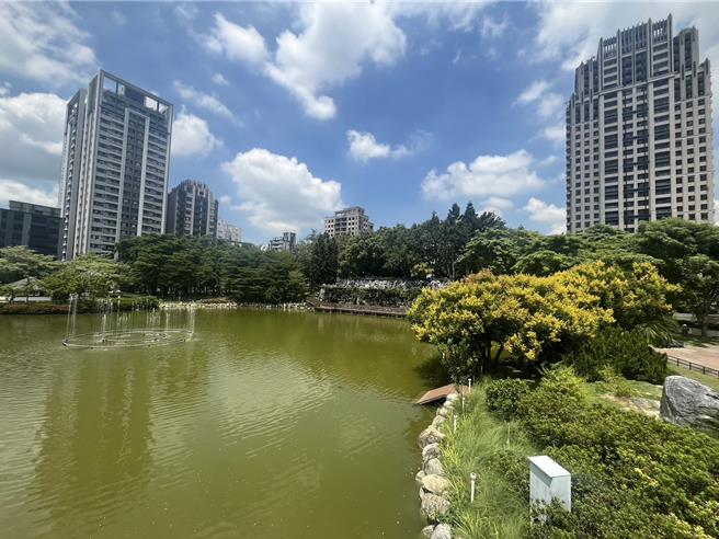 台中丰乐公园人工湖已完成优化，4只黑天鹅将于18日欢喜「入厝」。（陈淑娥摄）