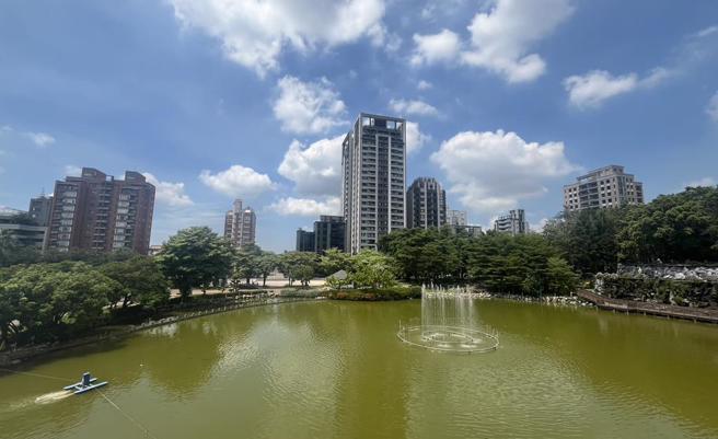 台中丰乐公园人工湖已完成优化，4只黑天鹅将于18日欢喜「入厝」。（陈淑娥摄）