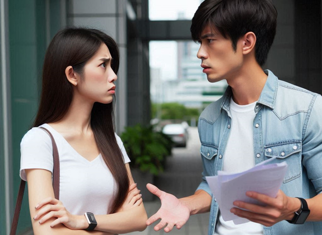 桃園一名人夫阿德（化名），指控妻子小美（化名）在婚後分別與兩名男子小偉（化名）、阿峰（化名）之間有曖昧互動。（示意圖、與本案無關／AI生成）