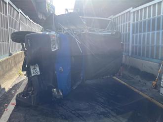 國10高雄左營區「8車撞成一團」匝道封閉！警提醒快改道