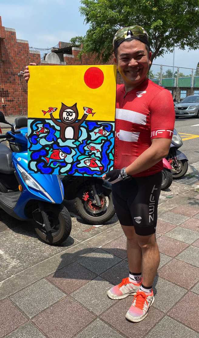 小马用画祝福马国毕。（小马 倪子钧脸书）