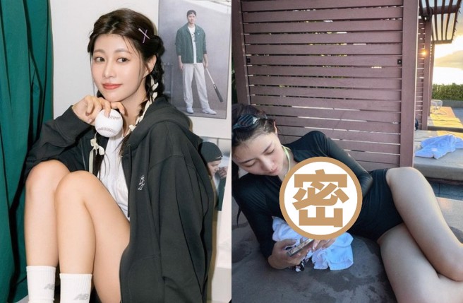 阿部玛利亚晒出日常游泳照片，祝大家中秋节快乐。（图／IG@_abedesu）