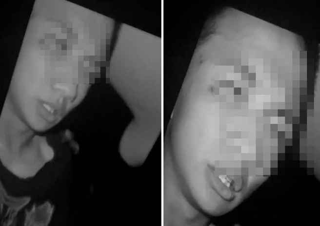 今天驚爆警專生吸毒還偷竊錢財，遭人擄走教訓丟包，警方獲報已帶回7名涉案人，在車上還被黑衣人強迫自白錄影。（民眾提供）