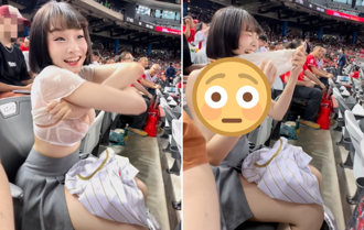 女網紅在大巨蛋脫衣露內在美！ 被質疑「隆乳」大方回應