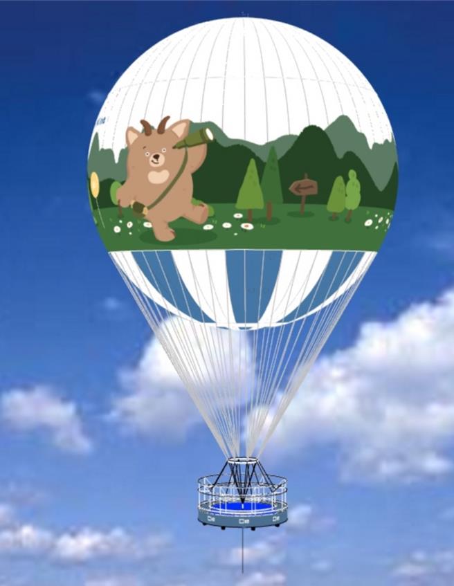 九九峰氦氣球樂園提供獨特高空體驗，搭乘氦氣球可將九九峰、烏溪美景盡收眼底。（南投縣政府提供／楊靜茹南投傳真）