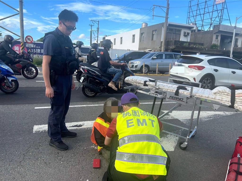 老婦騎車血糖過低突暈眩犁田    巡邏警緊急送醫