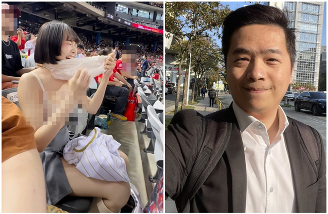 罗旺哲炮轰网红「映辰」在大巨蛋脱衣行径，却遭一票网友出征。（图／ruan.c__ Instagram、罗旺哲脸书）