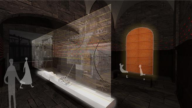 成功大學《[無]－信仰」（Non-Belief）》展場模擬圖。（國美館提供／李怡芸台北傳真）