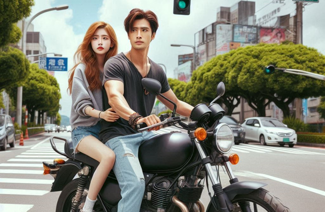 新北市一名54歲周姓男子，見一對夫妻騎機車停等紅燈，竟對坐在後座的妻子進行性騷擾。（示意圖、與本案無關／AI生成）