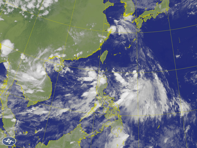 台湾颱风论坛分析，除了大低压带移进台湾，不排除南海或菲东有低压成形、移近台湾上空，目前颱风葡萄桑、苏力对台湾天气都没有影响。（翻摄自气象署）