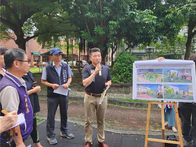 台中市乌日区细邻公8公园20日进行施工前说明会，立委顏宽恒说，公园树木密集、枝叶繁盛，虽提供乘凉处所，却也不少蚊蝇孳生，争取420万元经费进行改善，预计10月底完工。（顏宽恒提供／潘虹恩台中传真）