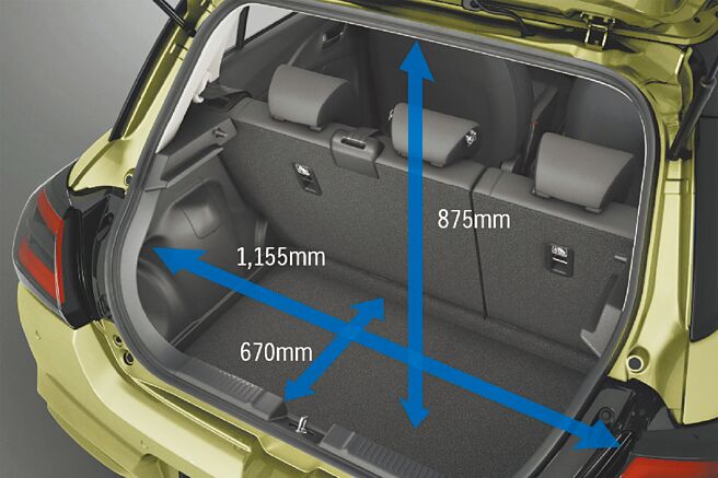 靈活的收納機能與6／4分離式後座椅，讓全新SWIFT提供各種儲物空間和合適的行李收納。（TAIWAN SUZUKI提供）