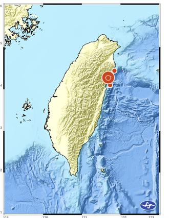 7天來最大有感地震 芮氏規模5.3 震央花蓮